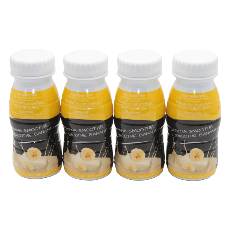 Koude drank: smoothie met bananensmaak (4 flesjes)