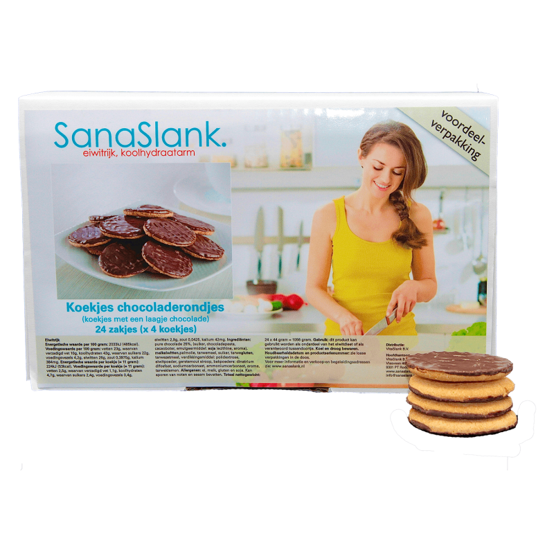 Proteïne koekjes - chocolade rondjes xxl (24 zakjes)