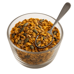 Bio granola met 3 zaden – eiwitrijk, vezelrijk & keto-friendly (5 zakjes)