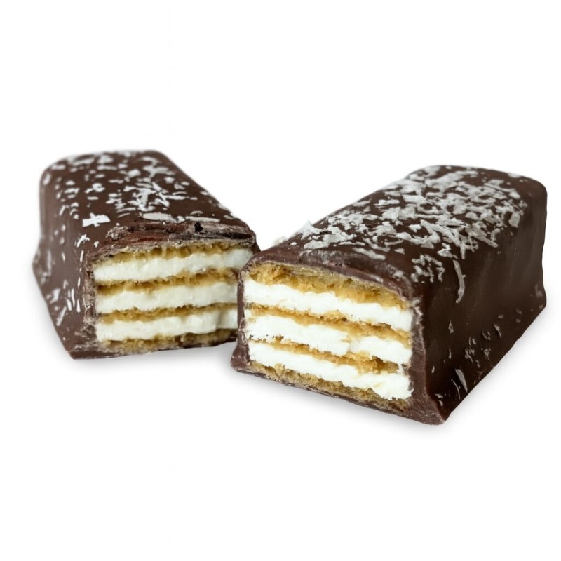 Wafel crunchy met melkchocolade en kokos snippers low carb (5 stuks)