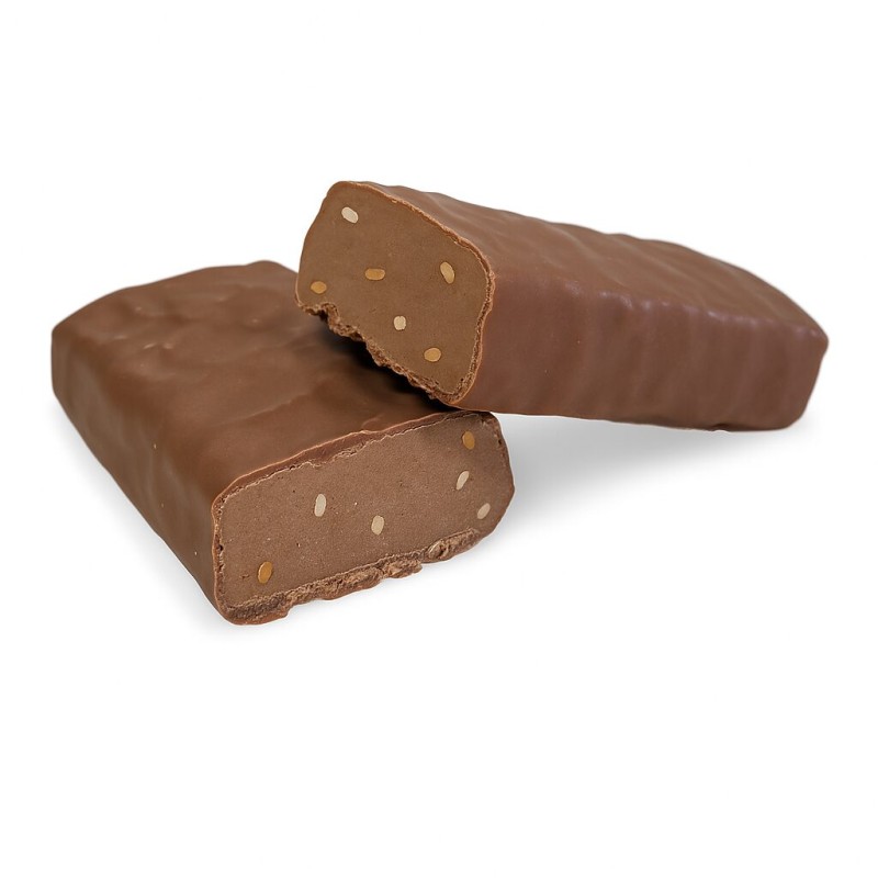 Reep met zachte melkchocolade en hazelnootvulling low carb (7 stuks) Reep met zachte melkchocolade en hazelnootvulling low carb (7 stuks)